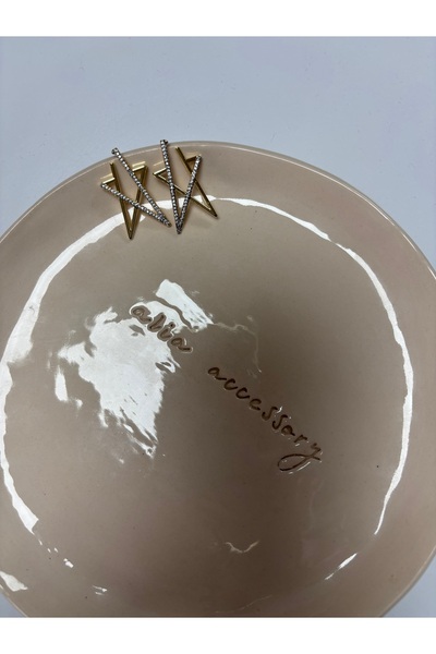 ALİA Yıldız zirkon taş gold kadın küpe