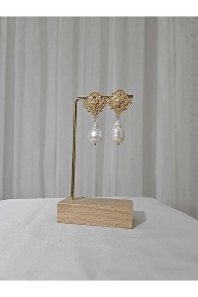 İNCİORA JEWELRY DUBAİ TARZI BÜYÜK DOĞAL GERÇEK BAROK İNCİ KÜPE