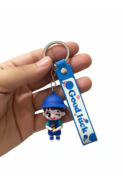 HARİNA سلسلة مفاتيح على شكل قبعة لطيفة من السيليكون ثلاثية الأبعاد، زينة للحقائب