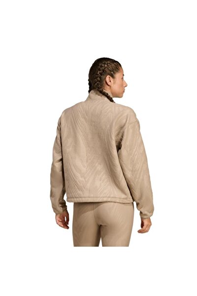 adidas Γυναικείο Καφέ Μπουφάν AOP POLARFLEECE JX3122