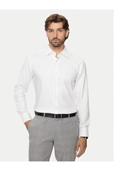 BOSS Ανδρικό Πουκάμισο 50470583 Εκρού