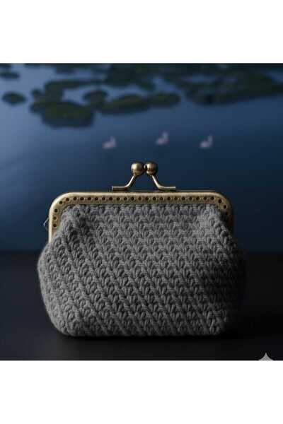 MAZSAY El Örgüsü Makrome Klipsli Cüzdan