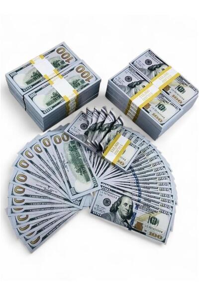 zemshop 25 Adet 100 Dolar Oyun Parası – Geçersiz Şaka Parası – Gerçek Görünüm...