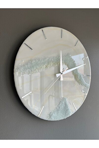 Sultan Tasarım 40 CM Epoksi Tasarımlı Şık Duvar Saati - 40 cm çap