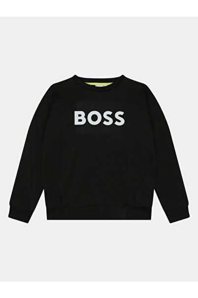 BOSS Φούτερ για αγόρια J50767 S Μαύρο