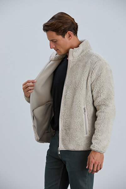 PIQUE Men's Coat Men's Plush Coat with Fleece Lining