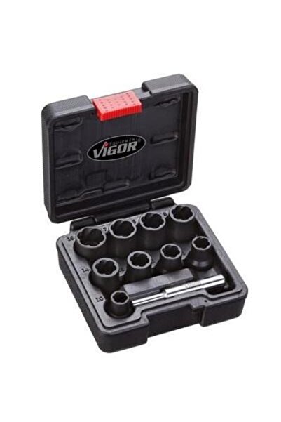 Vigor Set de 10 Chei Tubulare pentru Extracția Șuruburilor V2404, Cu Antrenor...