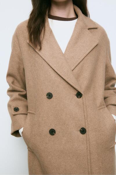 Stradivarius Oversize uzun kaban