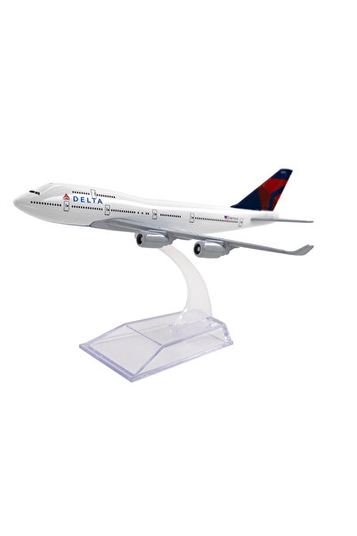 OEM Machetă de avion Delta Air Lines Boeing B747, 16 cm, 1:400