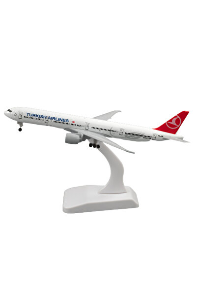 OEM Модел на самолет Boeing B777 на Turkish Airlines, метален, 20 см, мащаб 1...