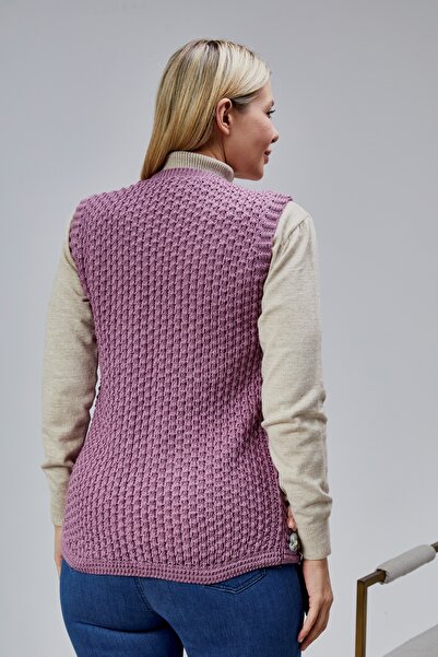 Jinx Wear Fashion Middle-Aged Women's Special Design Pearl-Colored Daisy Floral Mother Vest