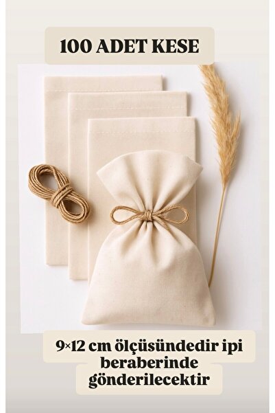 ALASEREN 100 ADET 9×12CM HAM BEZ NATURAL BEJ RENK BEZ KESE ÇOK AMAÇLI BEZ POŞET