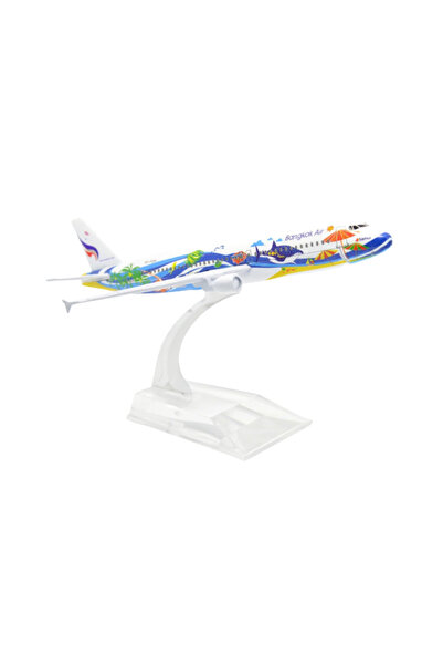 OEM Μοντέλο αεροπλάνου Airbus A320 της Bangkok Airways, μέταλλο, 16 εκ., κλίμ...