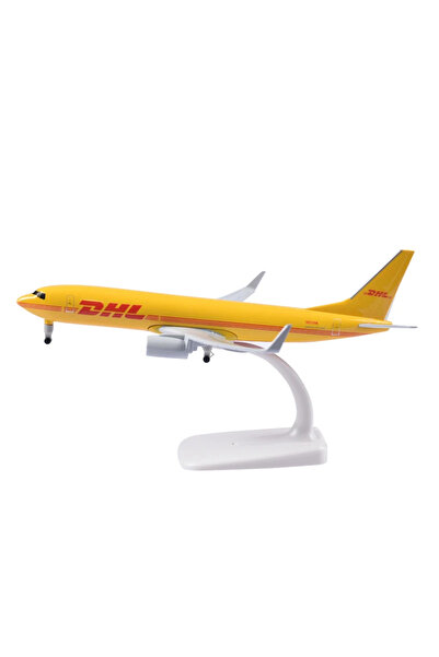 OEM Machetă de avion DHL Aviation Boeing B737, metal, 20 cm, scară 1:250
