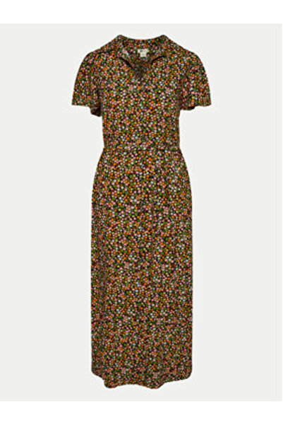 BİLLABONG Γυναικείο Φόρεμα-Πουκάμισο EBJWD00135-BSD Μαύρο, Πολύχρωμο