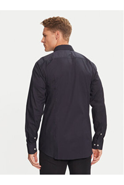 BOSS Ανδρικό Πουκάμισο 50527198 Μπλε Σκούρο Μπλε