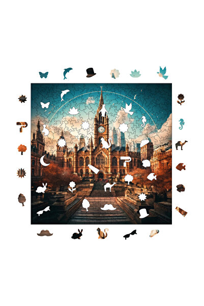 WePuzzleUp Wooden Puzzle - Manchester - 353 Pieces, 29X29 cm