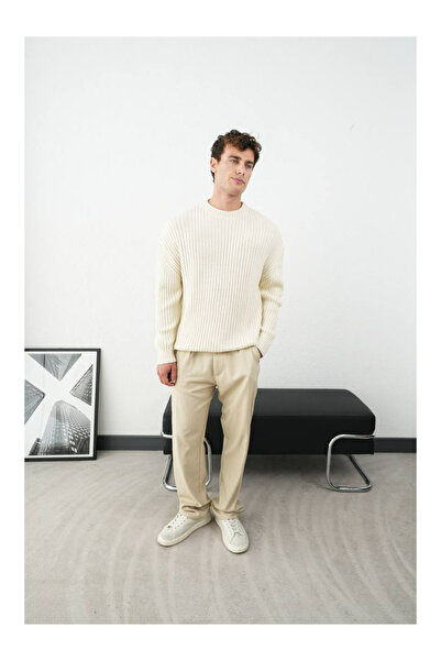 perasttesktil Ανδρικό πουλόβερ Oversize Χοντρό κοτλέ