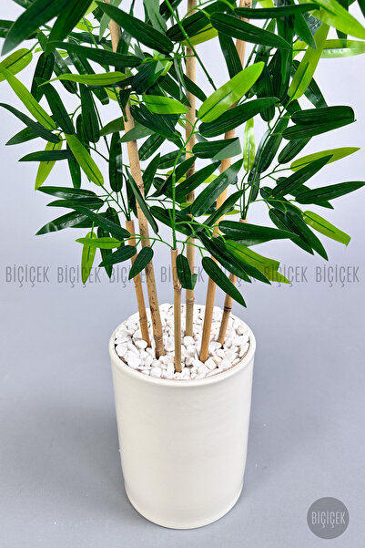 BİÇİÇEK Yapay Bambu Ağacı 6 dallı 150 cm yoğun yapraklı