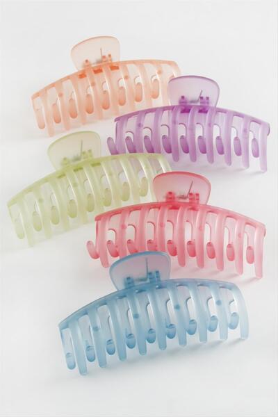 CT STONES مشبك ملون مسطح غير لامع 10 سم