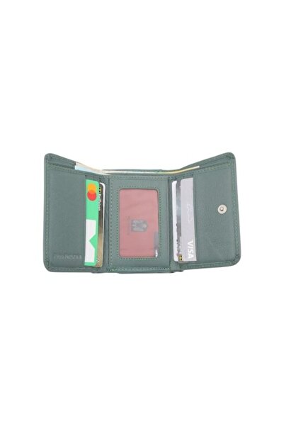 HASSION Women's Leather Wallet R403, Light Green