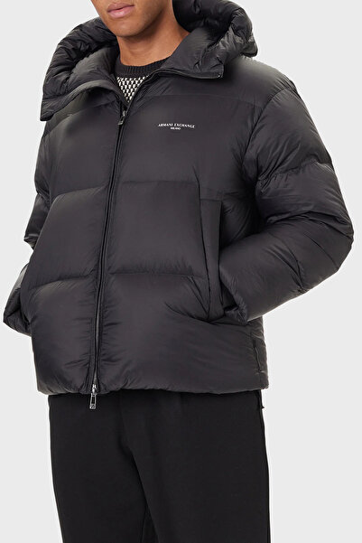 Armani Exchange Regular Fit Hooded Stand Collar Quilted Puffer Jacket Men's Jacket Xm001115 Af16589 Uc0