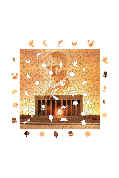 WePuzzleUp Wooden Puzzle - Eternal Leader Mustafa Kemal Atatürk - 353 Pieces, 29X29 cm