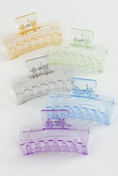 CT STONES Rectangular Transparent Colored Latch Buckle 8 cm