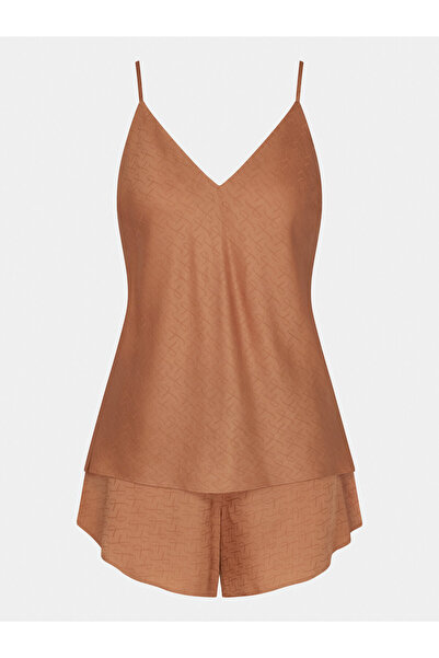 Triumph Γυναικείες Πιτζάμες 10218279 SILKY SENSUALITY J PSW 01 X Καφέ