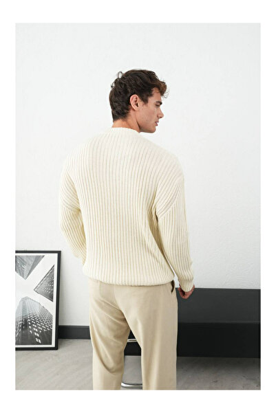 perasttesktil Ανδρικό πουλόβερ Oversize Χοντρό κοτλέ