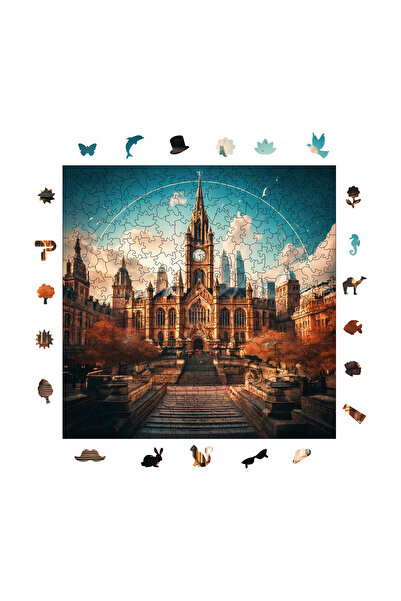 WePuzzleUp Wooden Puzzle - Manchester - 353 Pieces, 29X29 cm