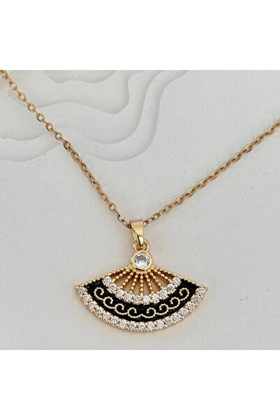 TURKAFONE قلادة مروحة سوداء