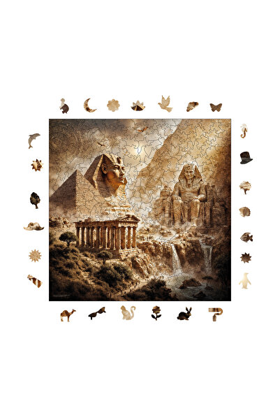 WePuzzleUp Wooden Puzzle - Legacy of Pharaohs - 353 Pieces, 29X29 cm