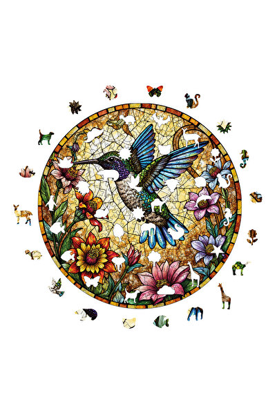 WePuzzleUp Wooden Puzzle - Light Bird - 252 Pieces, 29X29 cm