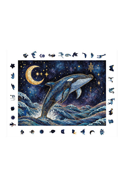 WePuzzleUp Ahşap Puzzle - Sonsuz Dalgalar - 450 Parça, 29x39 cm