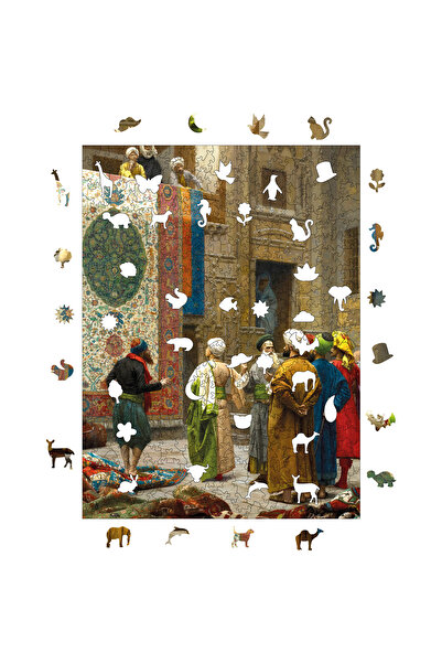 WePuzzleUp Wooden Puzzle - Carpet Merchant - 450 Pieces, 29X39 cm