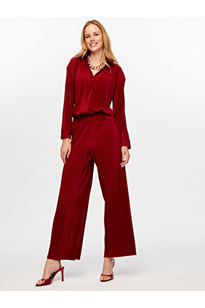 Faik Sönmez Kendinden Piliseli Wıde Leg Fıt Pantolon W26PNT008