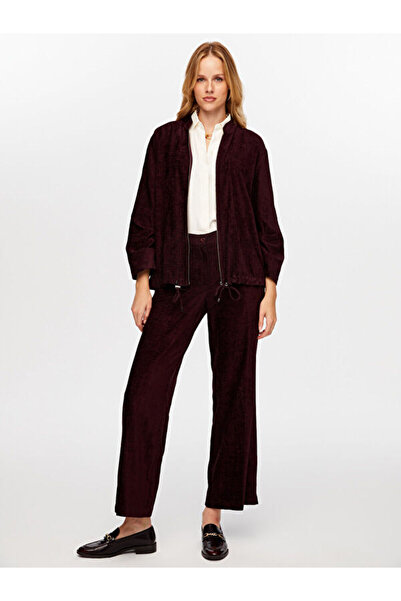 Faik Sönmez Dik Yaka Astarsız Şönil Ceket W26CKT027