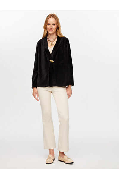 Faik Sönmez Metal Aksesuar Detaylı Şönil Hırka W26HRK004