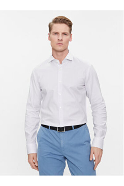 BOSS Ανδρικό Πουκάμισο 50508759 Λευκό