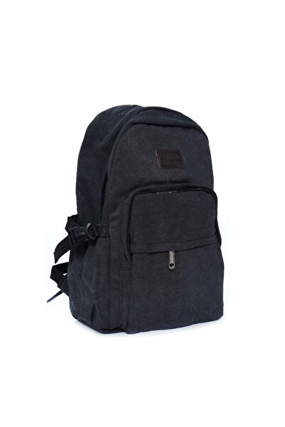 Recostore Hiking backpack made of cotton, black, 3 compartments, 48x30x16 cm, 23 liters, Recostore®, REC2359