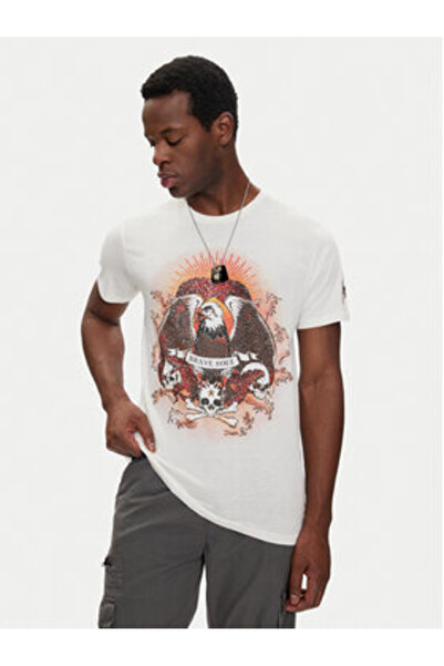 Brave Soul Ανδρικό T-Shirt MTS-149DYLAN Εκρού