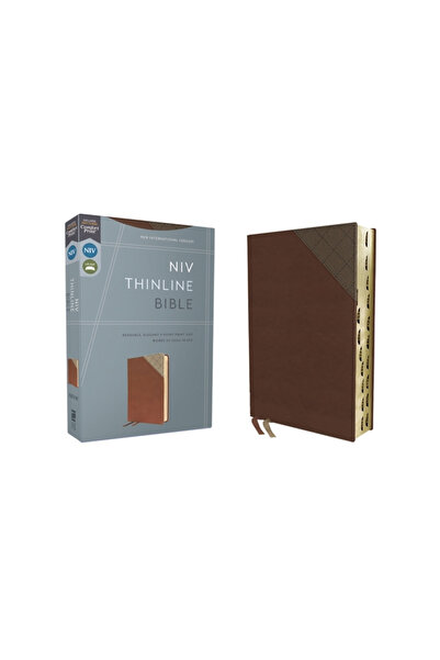 Zondervan Niv, Thinline Bible, Leathersoft, Brown, Red Letter, Thumb Indexed, Comfort Print
