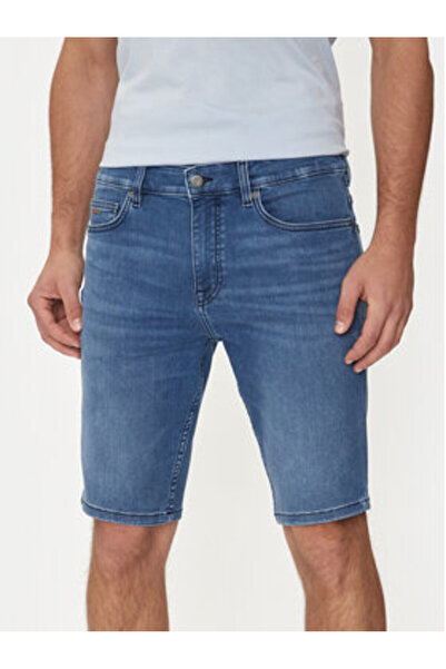 BOSS Ανδρικό τζιν σορτς 50513488 Μπλε