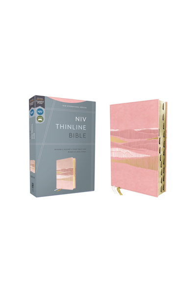 Zondervan Niv, Thinline Bible, Leathersoft, Pink, Red Letter, Thumb Indexed, Comfort Print