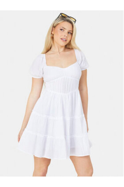 Brave Soul Γυναικείο Φόρεμα Καλοκαιρινό LDRW-654BELINDAW Λευκό