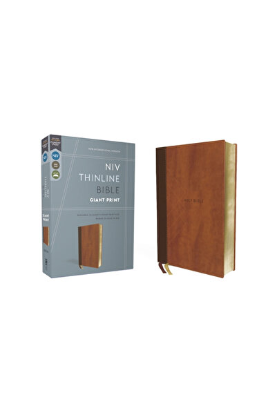 Zondervan Niv, Thinline Bible, Giant Print, Leathersoft, Brown, Red Letter, C...