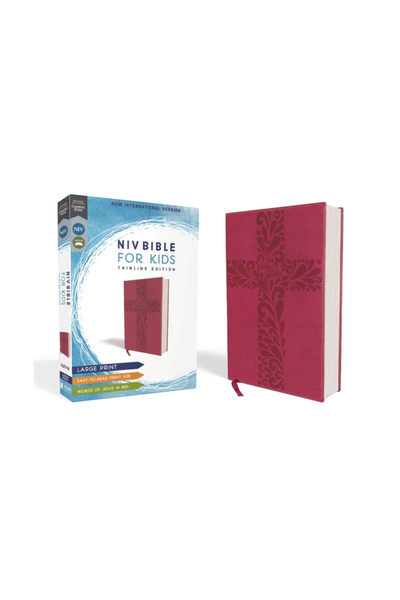 Zondervan Pub House NIV Bible for Kids, Large Print, Imitation Leather, Pink,...