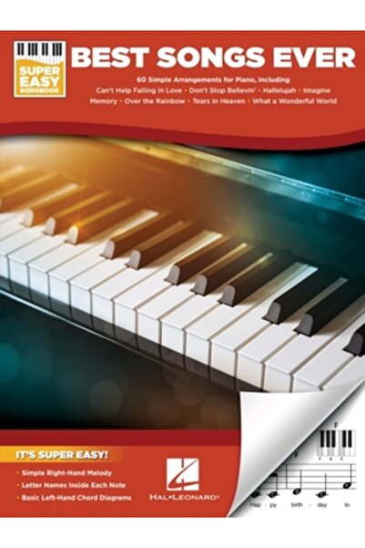 Hal Leonard Pub Co Best Songs Ever Super Easy Piano Songbook