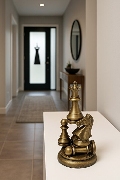 APJ STORE SINCE 2020 Dekoratif Satranç Biblo Piyon, At, Hediye, Ofis, 12 x 7 ...